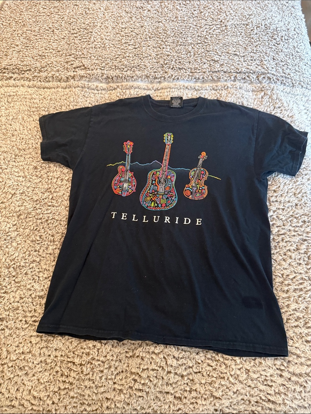 Telluride Black  Guitar Graphic Tee